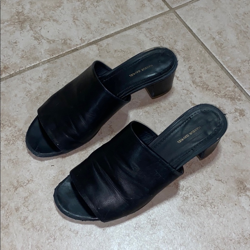 Mansur Gavriel mules in black